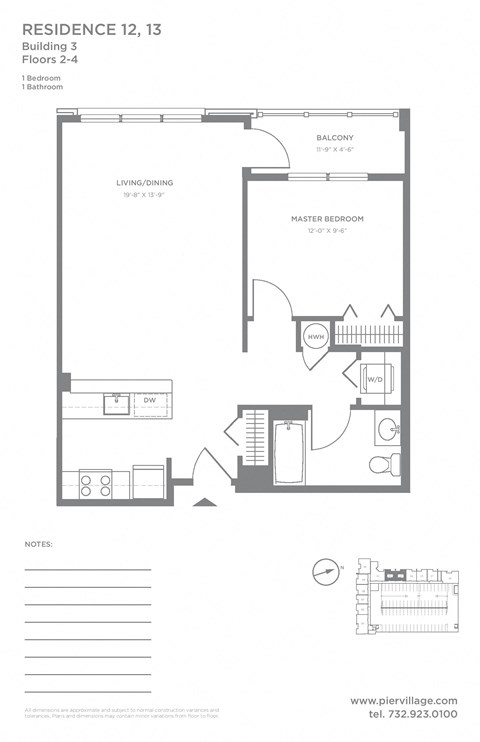 the floor plan of residence 12 13